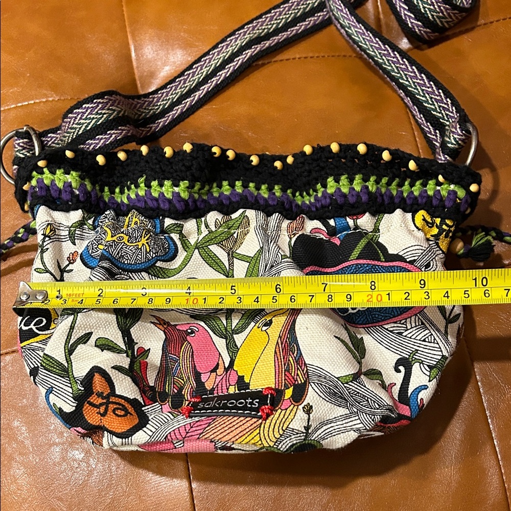 Sakroots Colorful Bird Print Crossbody Bag - Picture 8 of 11